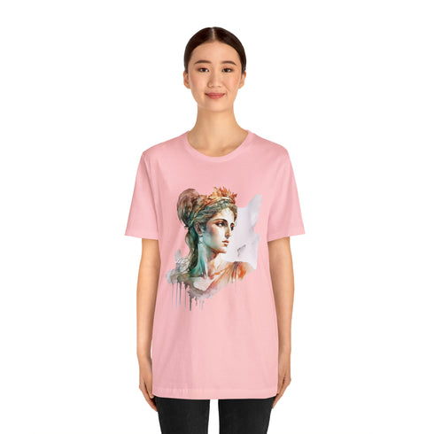 Greecian Goddess in Watercolor - Short Sleeve Tee